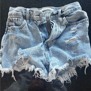 Blue washed vintage high rise PacSun Light Blue Denim Shorts